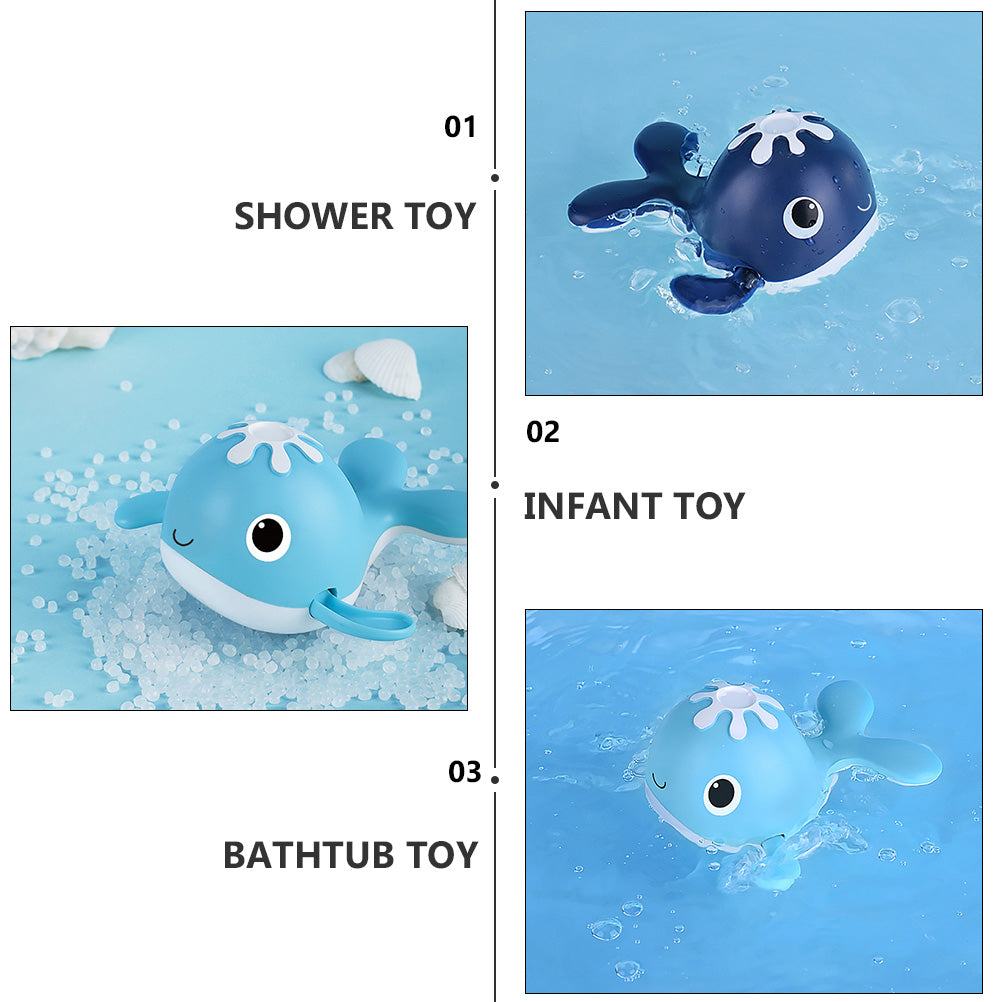 3 Pcs Wind Up Whale Bath Toys T2751