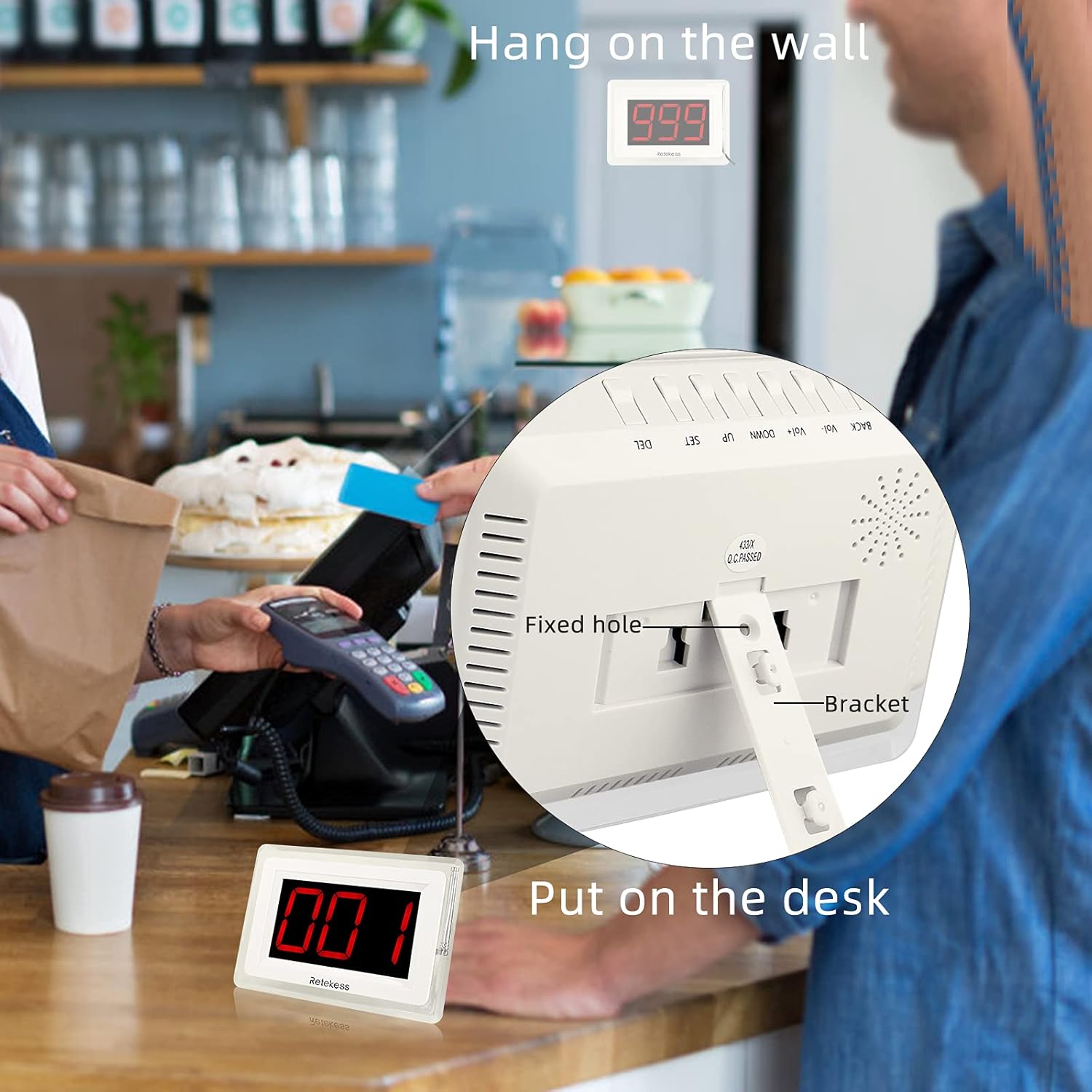 Wireless Calling System with 10 Waterproof Alert Call Button W88269