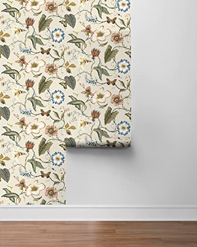 Alabaster Floral Peel and Stick Wallpaper R6125
