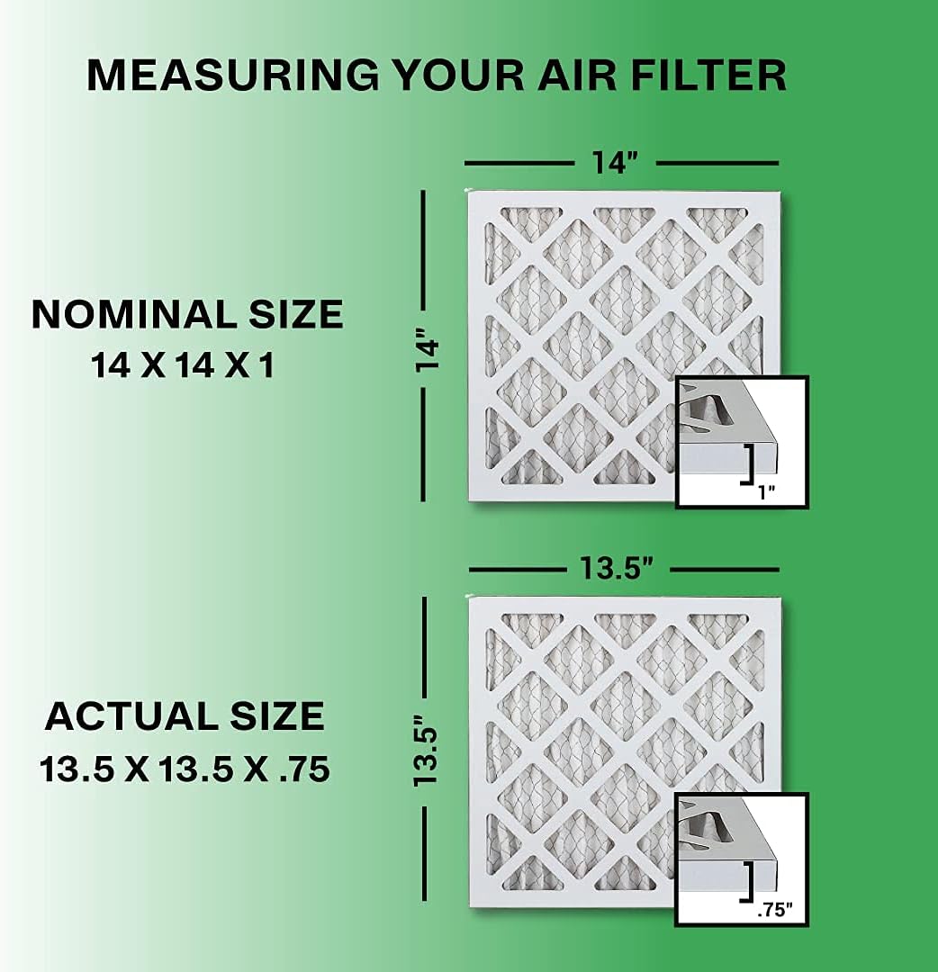 14x14x1 MERV 8 Pleated HVAC Air Filter (12-Pack) C28232