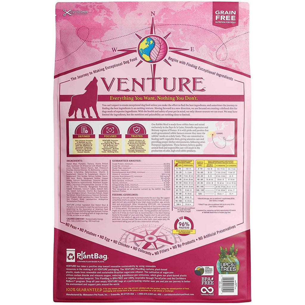 Grain Free Rabbit Meal Pumpkin Dry Dog Food H5804