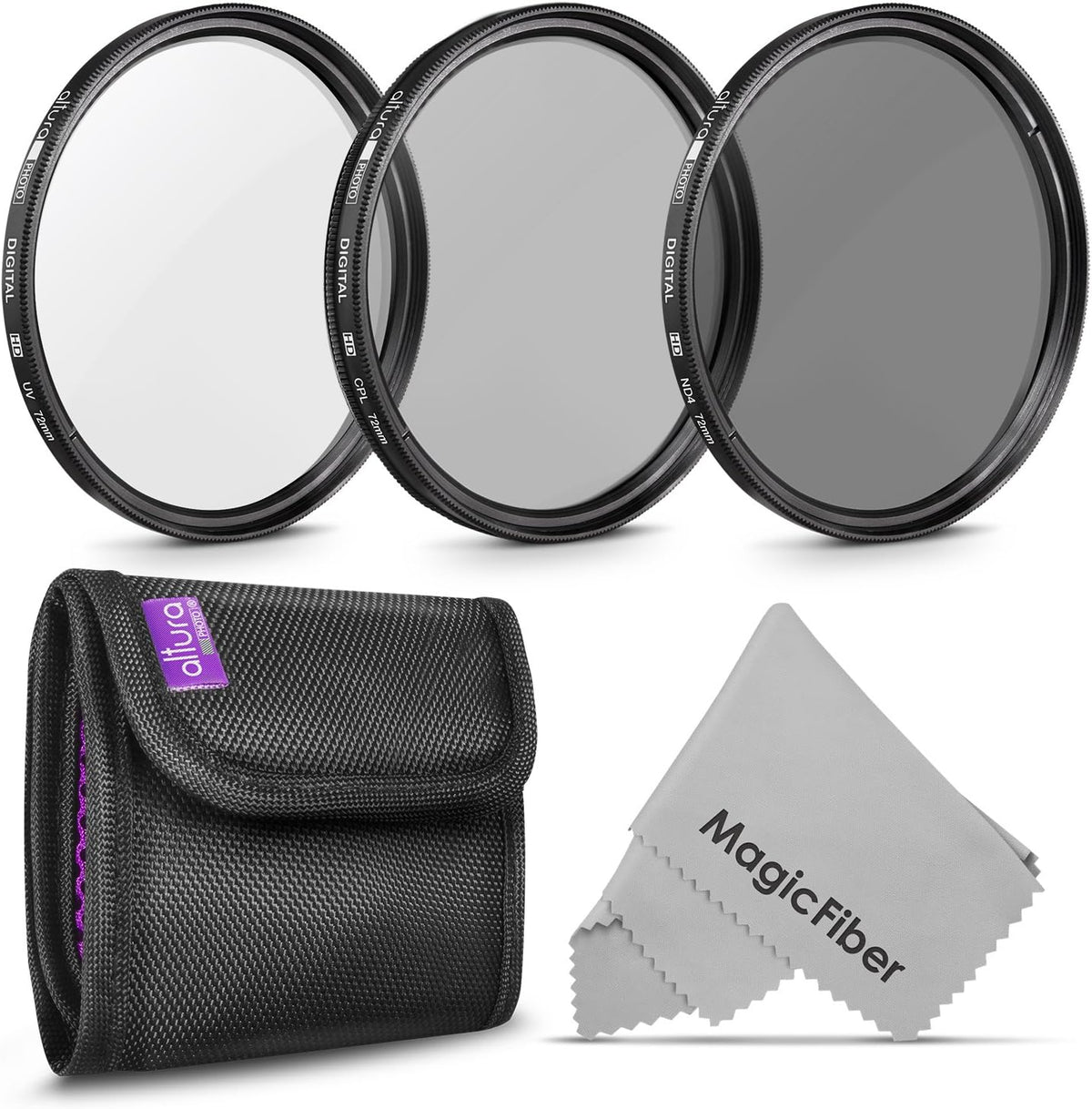 95MM Lens Filter Kit with ND, CPL, UV Filter and Lens Filter Case K582