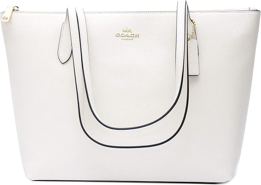 Leather Zip Top Tote I53245