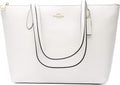 Leather Zip Top Tote I53245