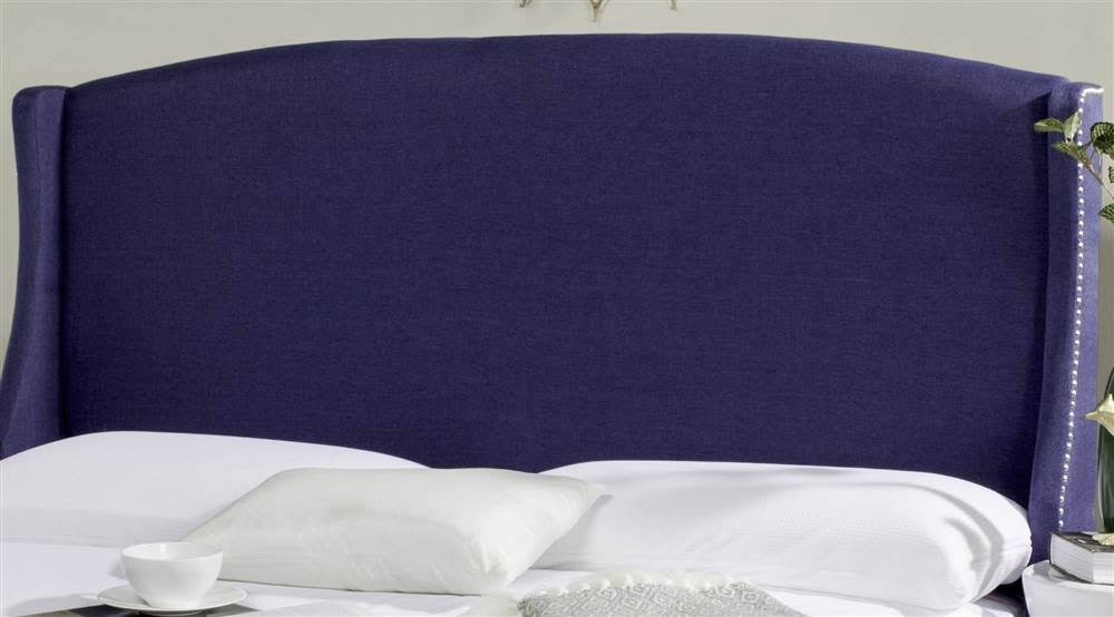 Navy Linen Headboard (Queen) H331