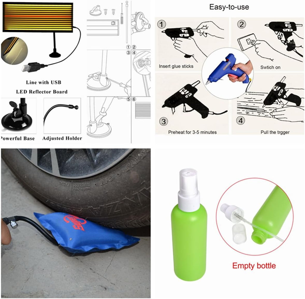 74 Pcs Car Body Paintless Dent Repair Tools Kit U614661