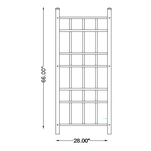 White Heavy Duty PVC Vinyl Outdoor Garden Patio Trellis with Ground Anchors X80844
