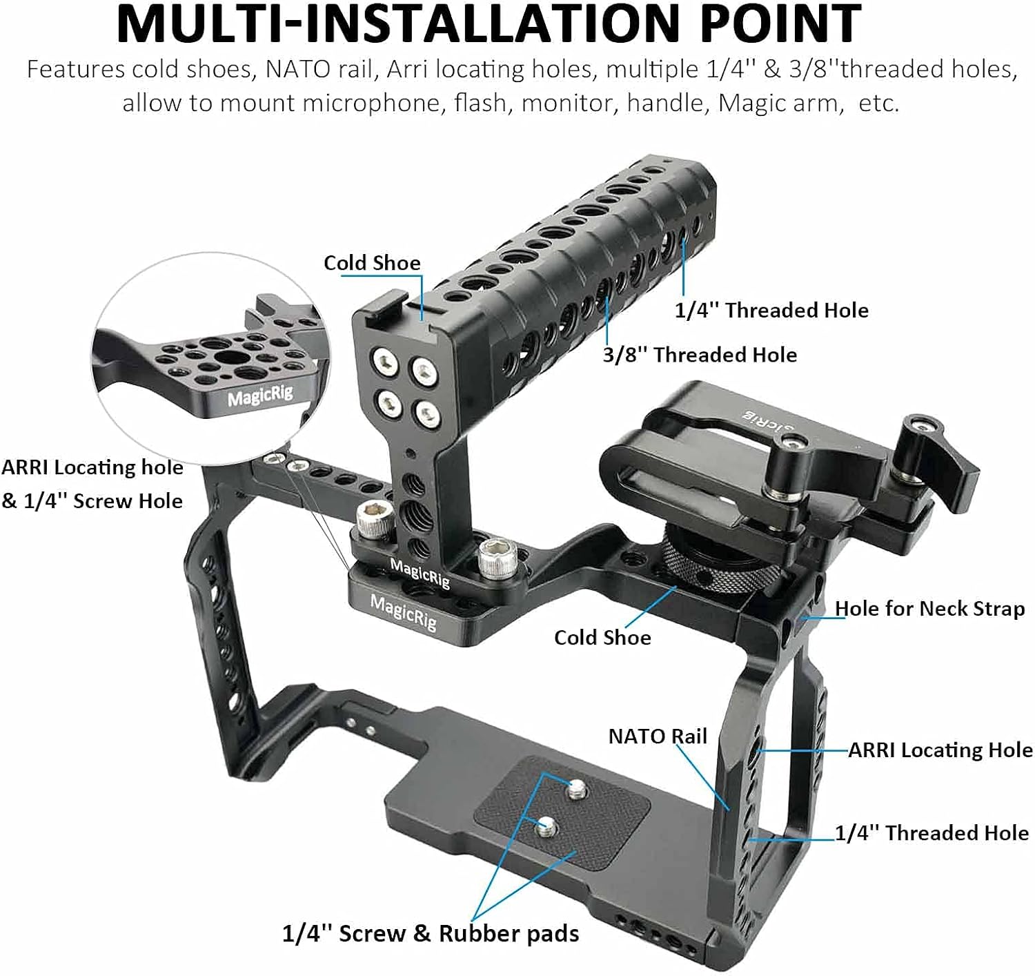 Camera Cage Kit with Top Handle and T5 SSD Mount A58492