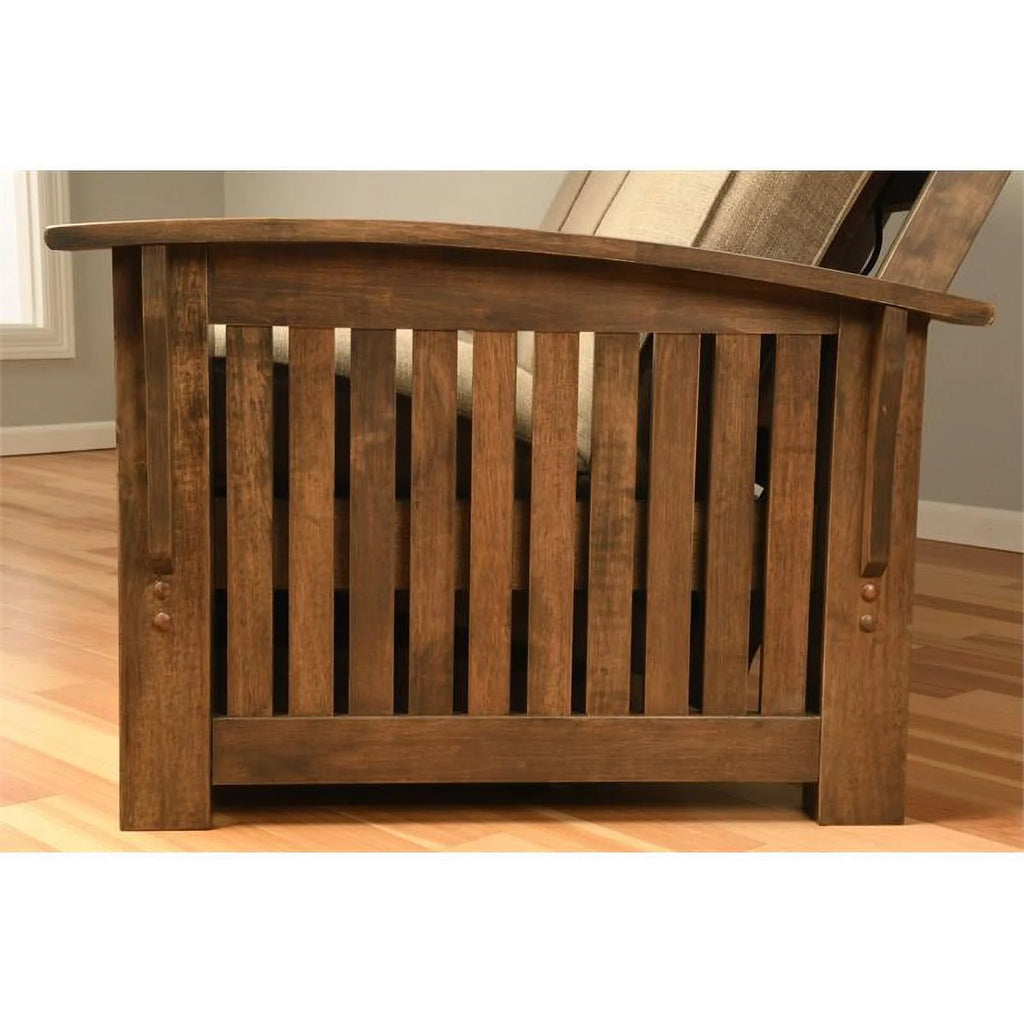 Queen-size Wood Storage Futon W128204