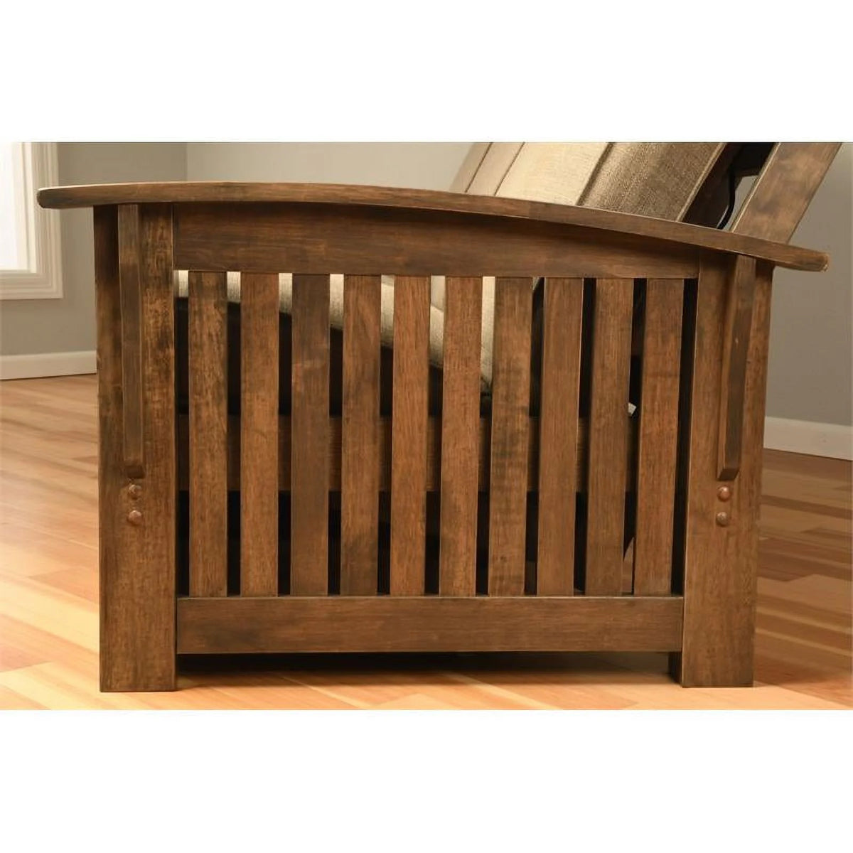 Queen-size Wood Storage Futon W128204
