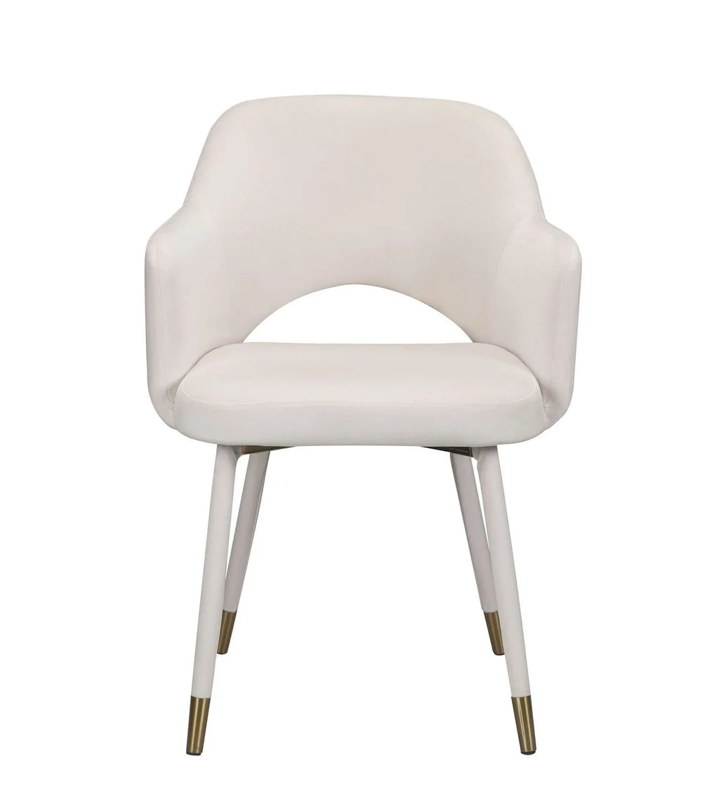 Cream Velvet Accent Chair A558