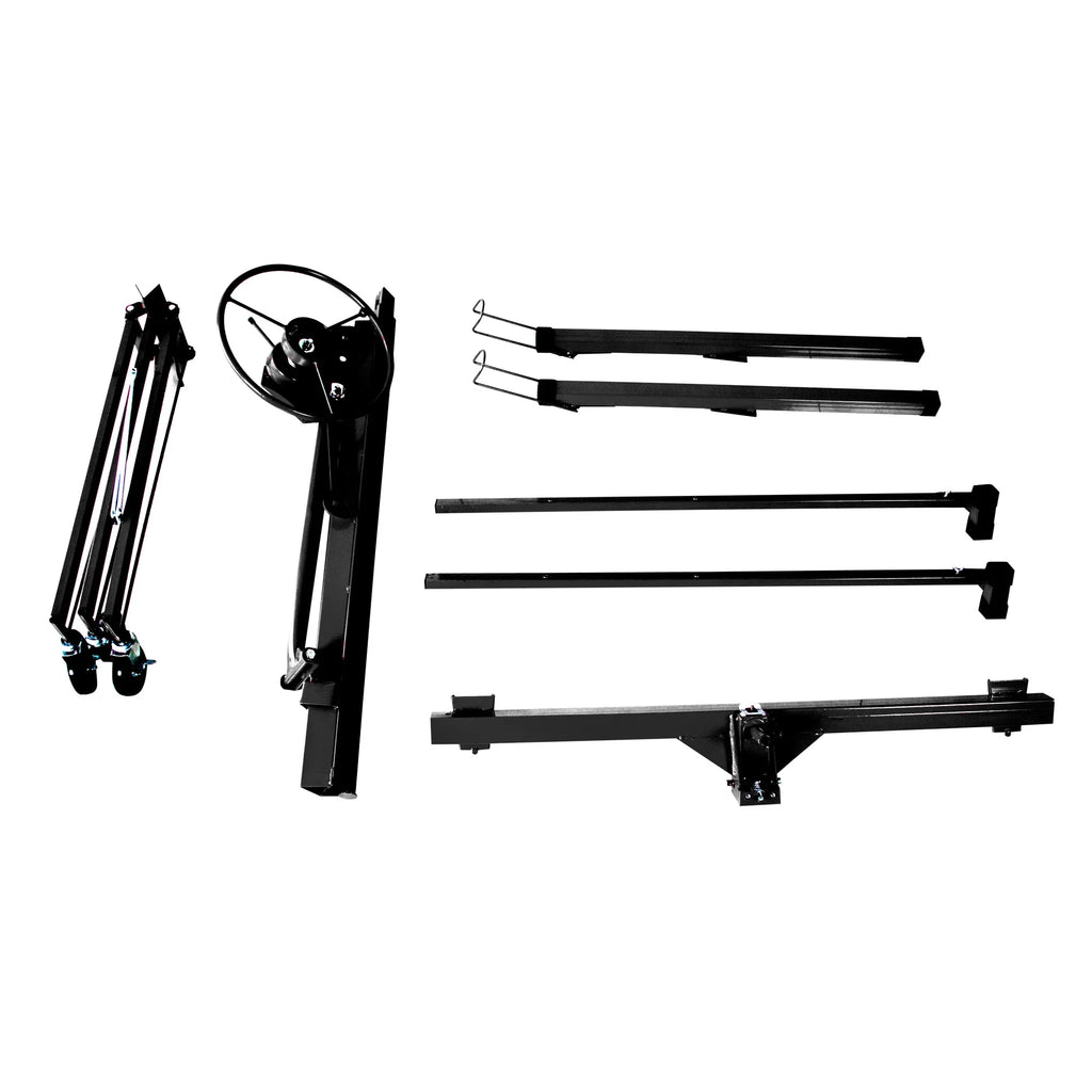 11FT Steel Drywall Panel Hoist Jack with Lockable Wheels W17597