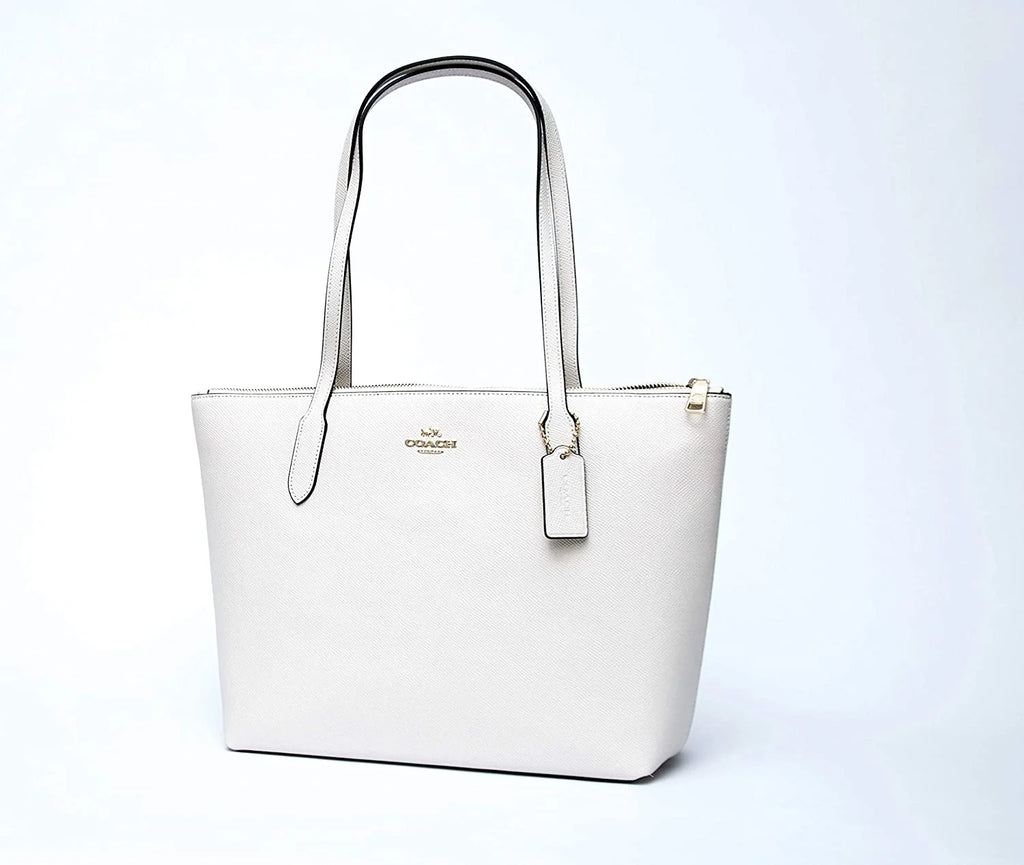 Leather Zip Top Tote I53245