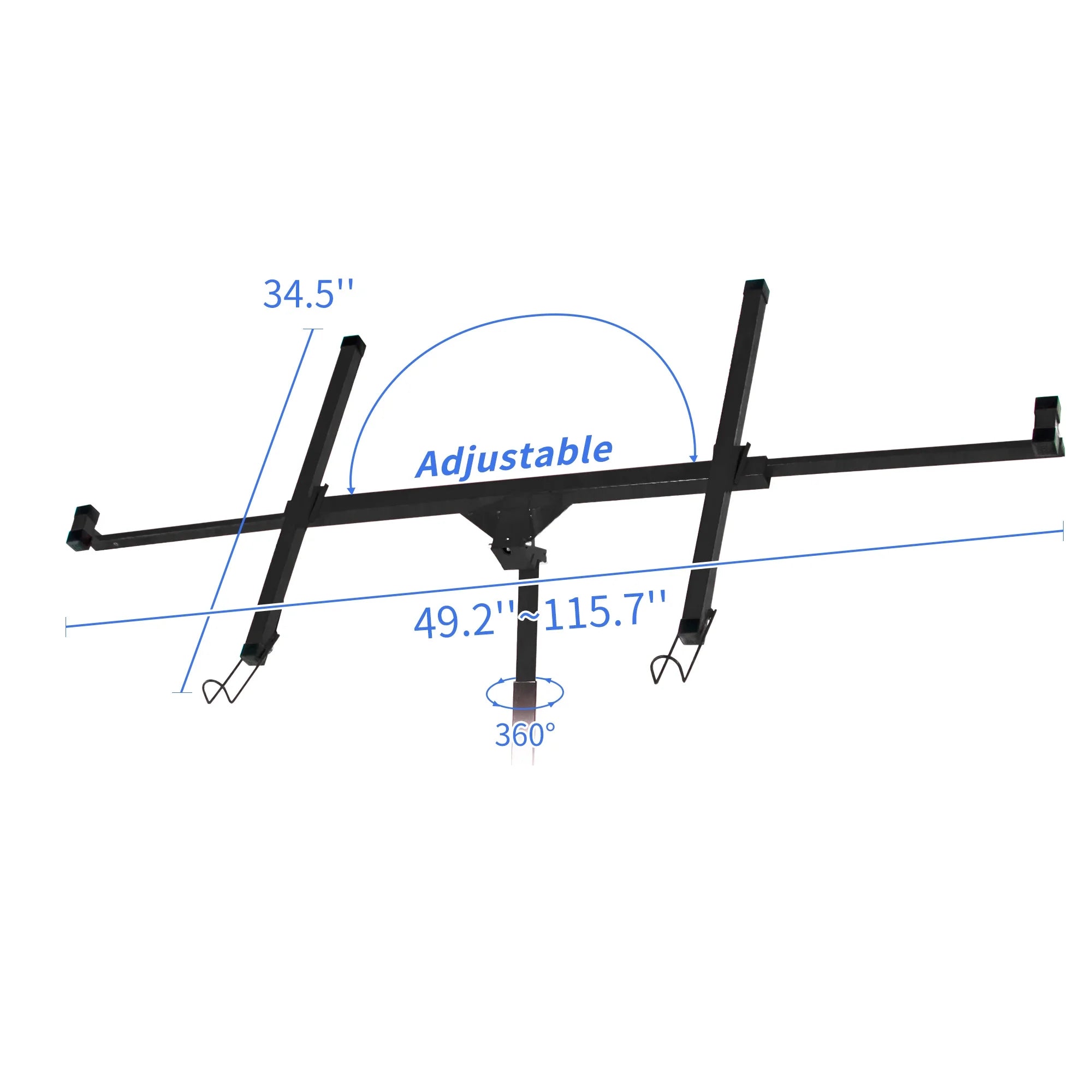 11FT Steel Drywall Panel Hoist Jack with Lockable Wheels W17597