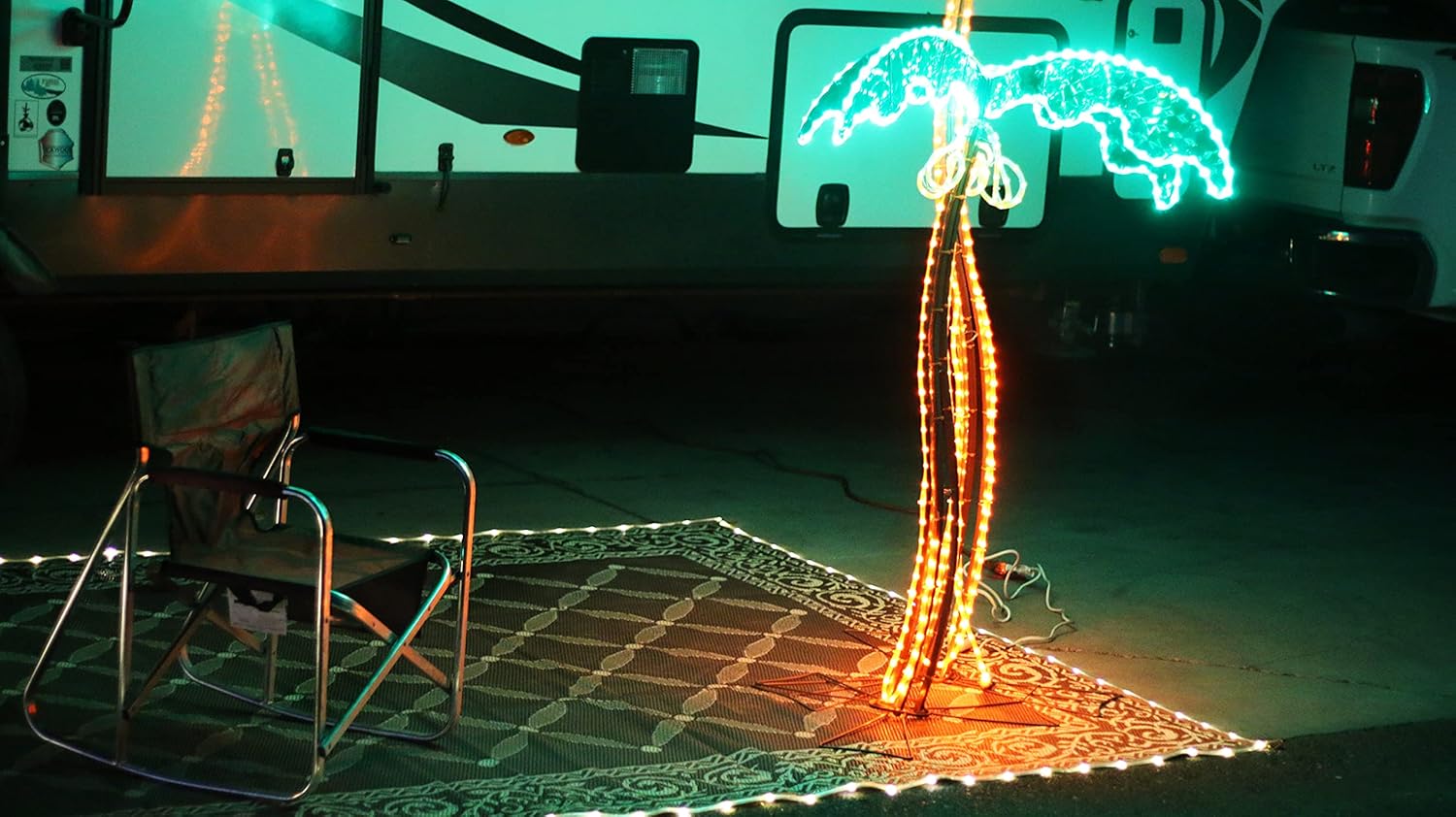 8-feet by 11-feet LED Illuminated Patio Mat R346