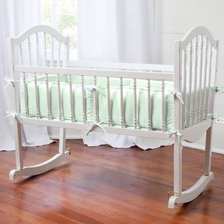 Solid Seafoam Aqua Crib Bumper U47068