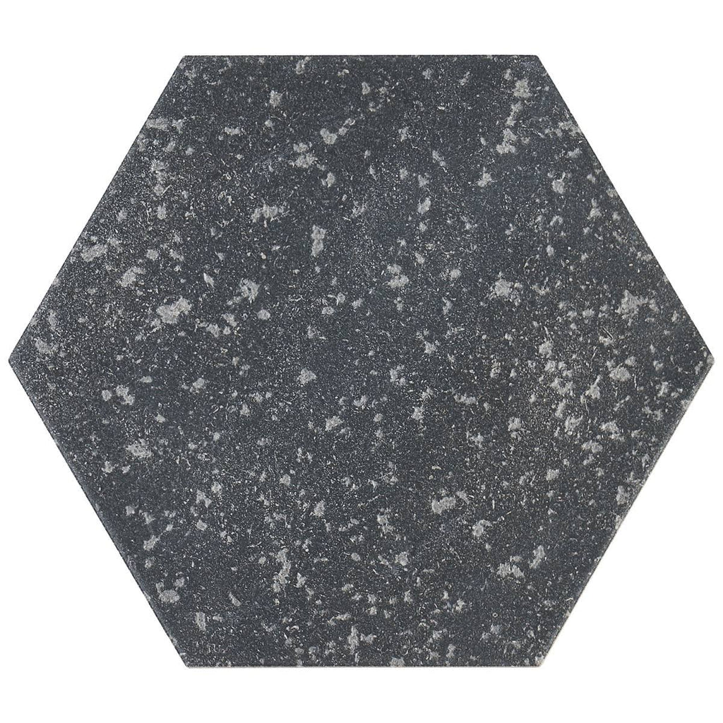 Black 9 in. Hex Matte Porcelain Floor and Wall Tile (20 Pieces 9.47 Sq. ft. / CASE) H909