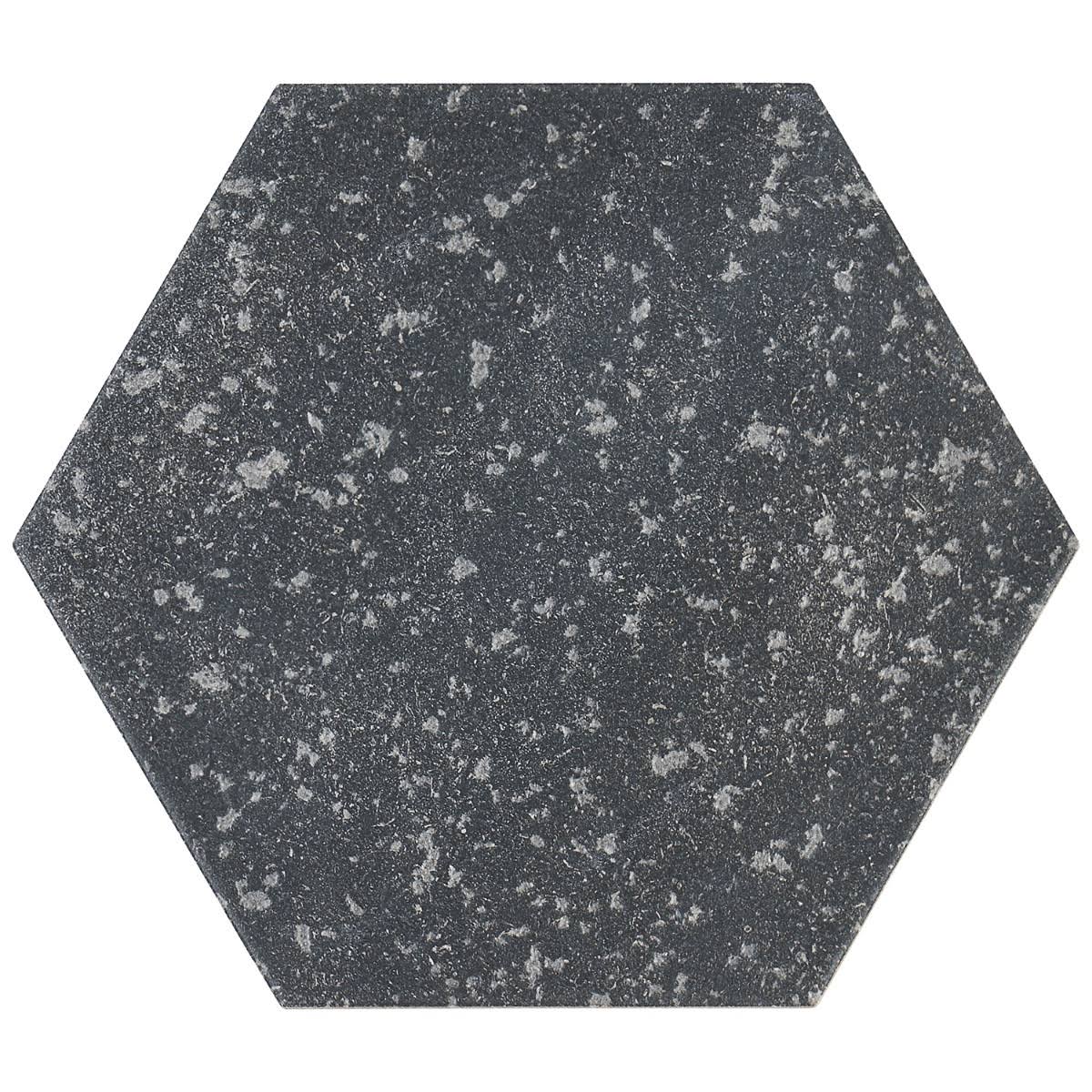 Black 9 in. Hex Matte Porcelain Floor and Wall Tile (20 Pieces 9.47 Sq. ft. / CASE) H909