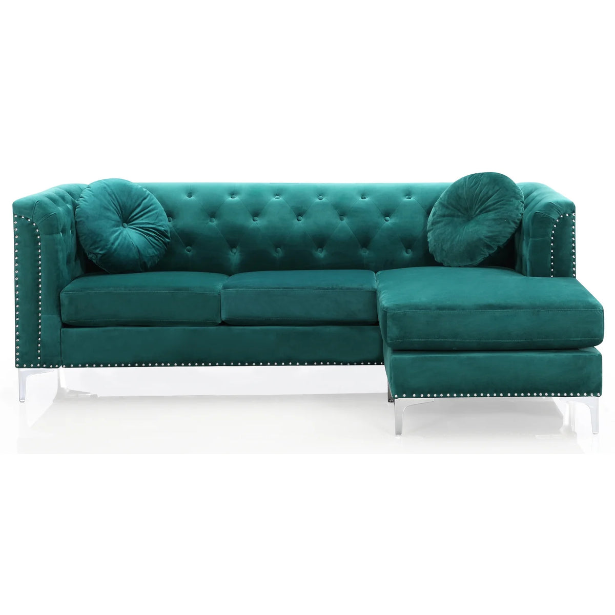 Green Sofa Chaise M86601