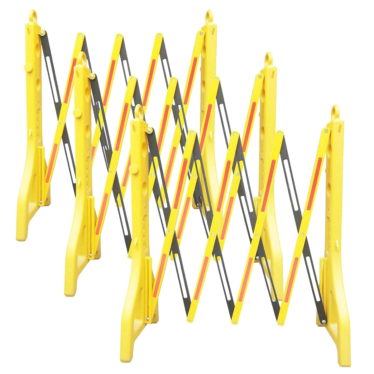 Expandable Mobile Barricade Safety Barrier Gate 2 Packs Plastic Traffic Fence J8629