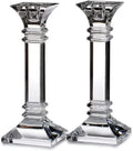 Set of 2 Clear Table Candlestick 8in W937619