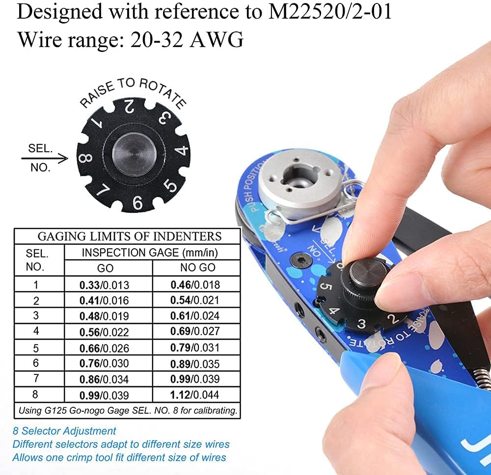 Adjustable Indent Crimp Tools with Positioner Kit M299