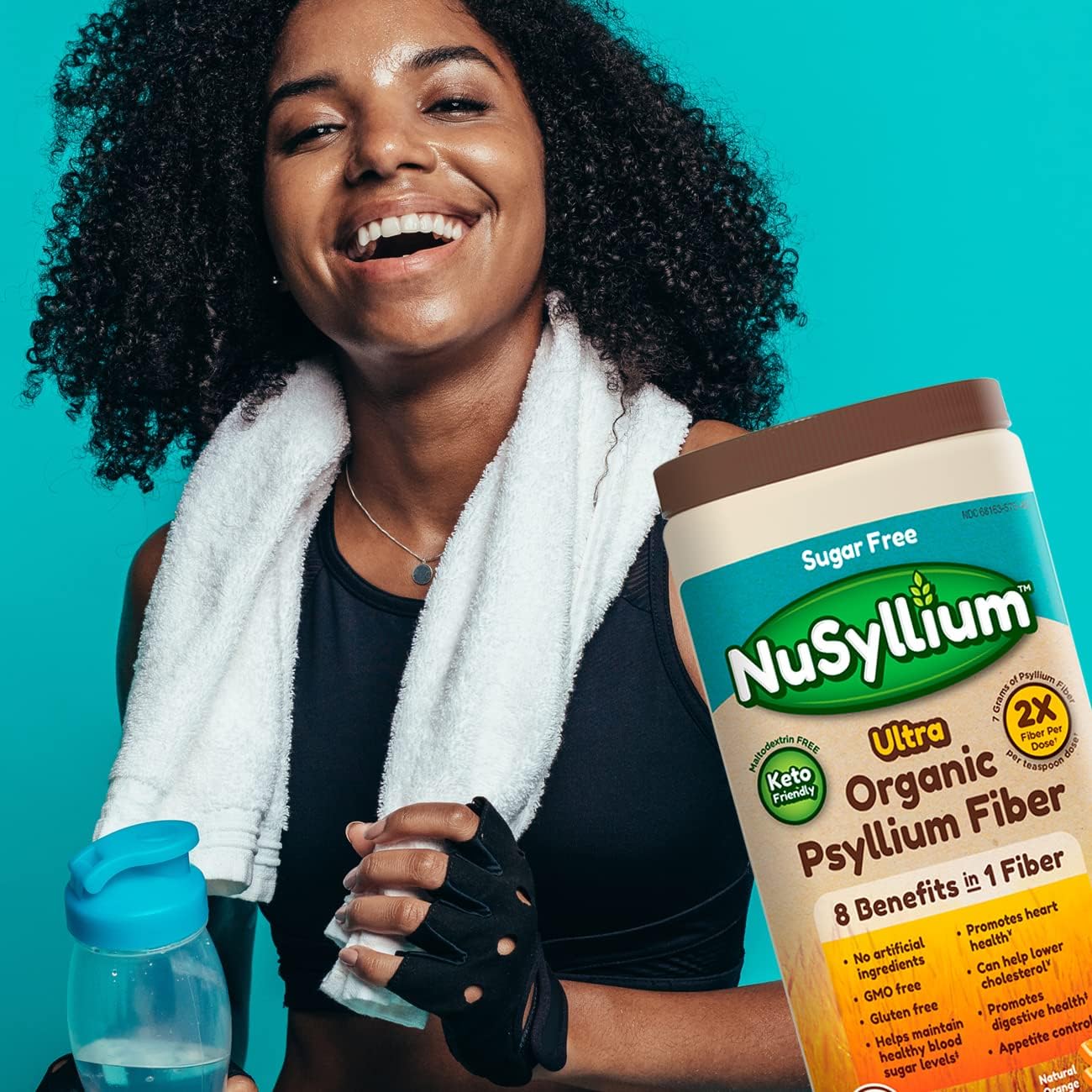 USDA Organic Psyllium Fiber Powder, Natural Orange, 42 Servings O4470