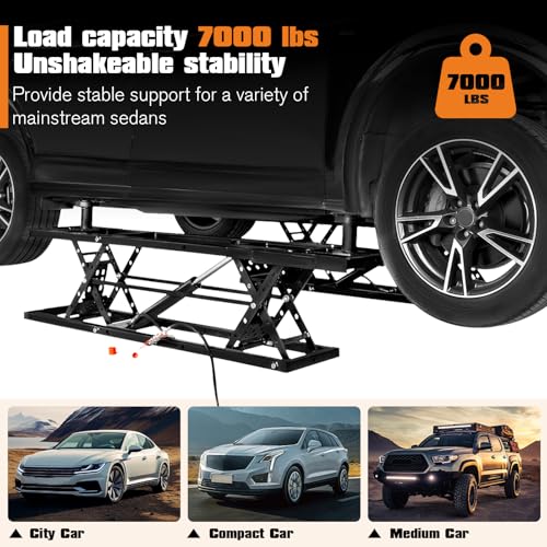 7000 LBS Portable Car Lift with 28" Max Height W5407