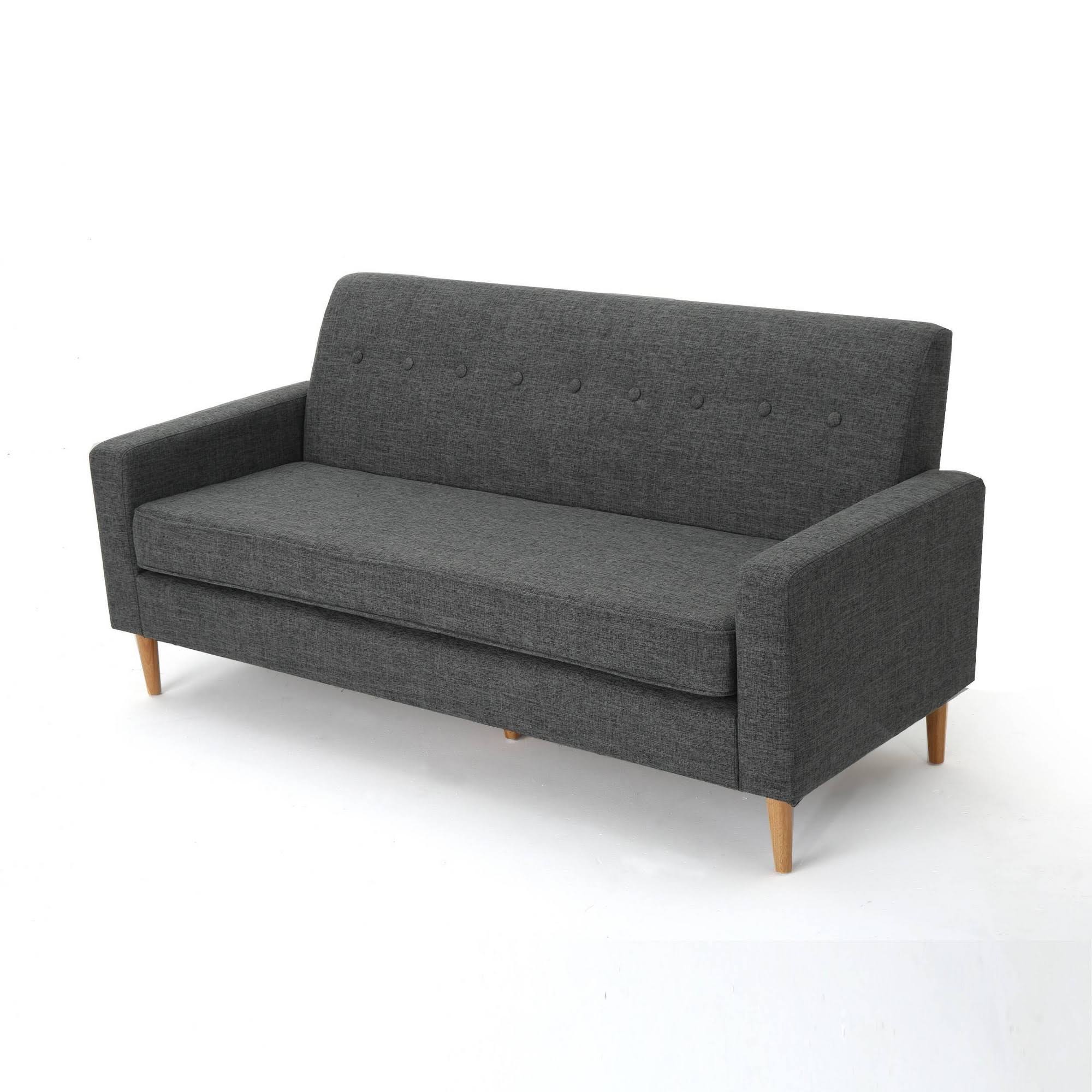 Grey 3-Seater Fabric Sofa O2752