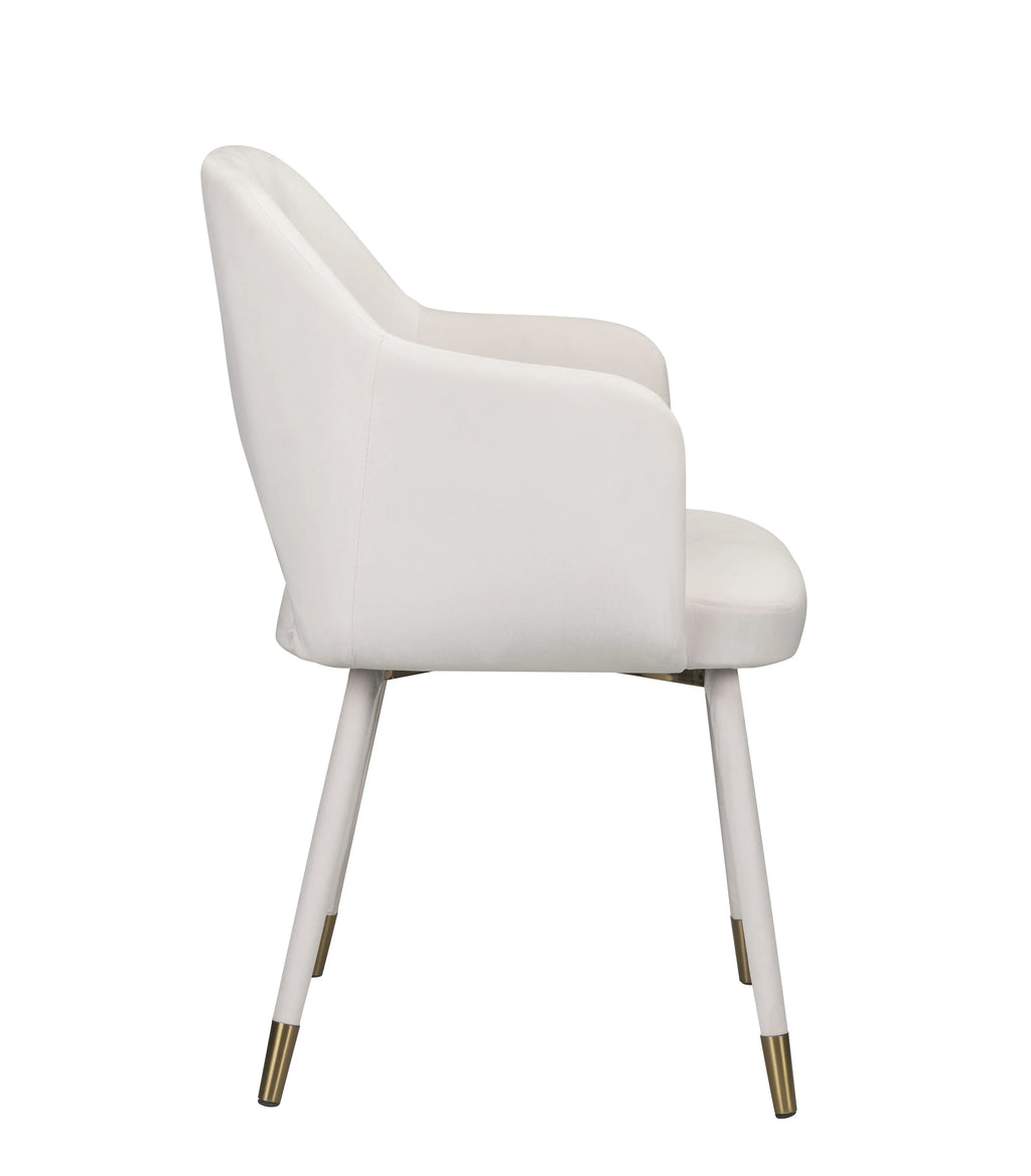 Cream Velvet Accent Chair A558