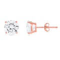 18K Rose Gold Diamond Stud Earrings X978048