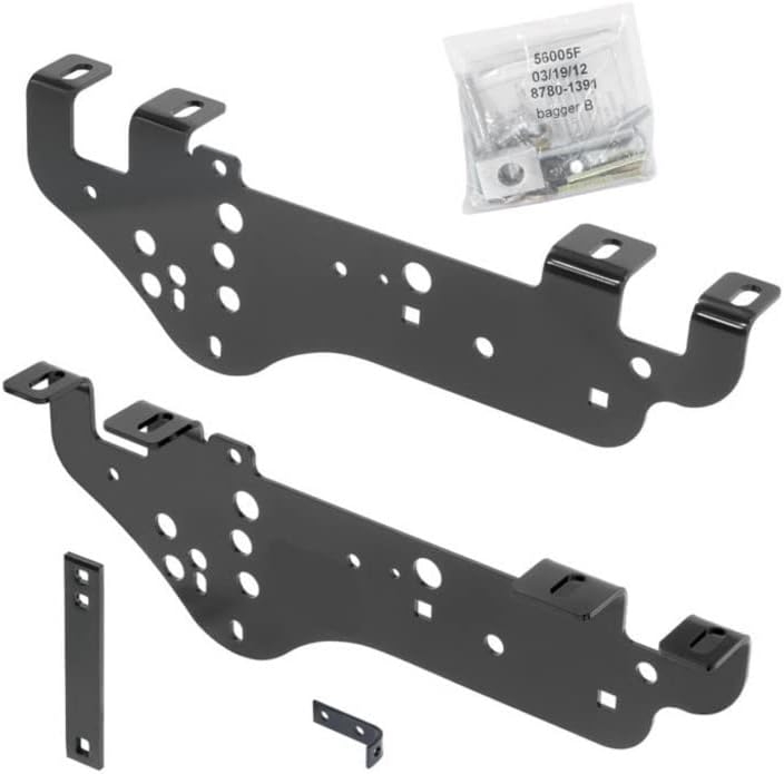 Fifth Wheel Hitch Mounting System Custom Bracket Black Powder Coat K52559