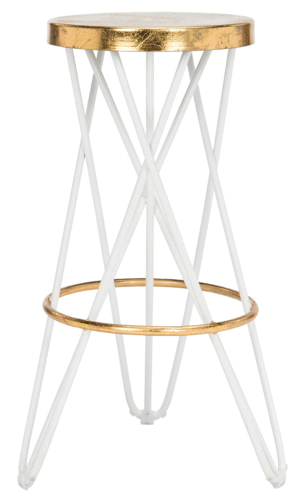 White Gold Leaf Bar Stool C175527