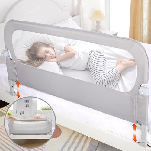 47" Toddler Bed Side Rails for Twin, Full, Queen Bunk Size Bed Swing Down Bedrail A166178