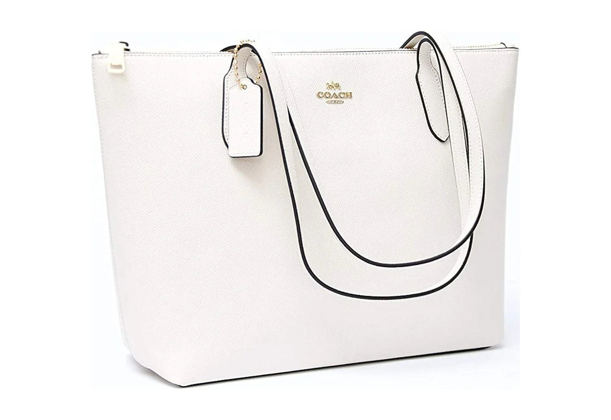 Leather Zip Top Tote I53245