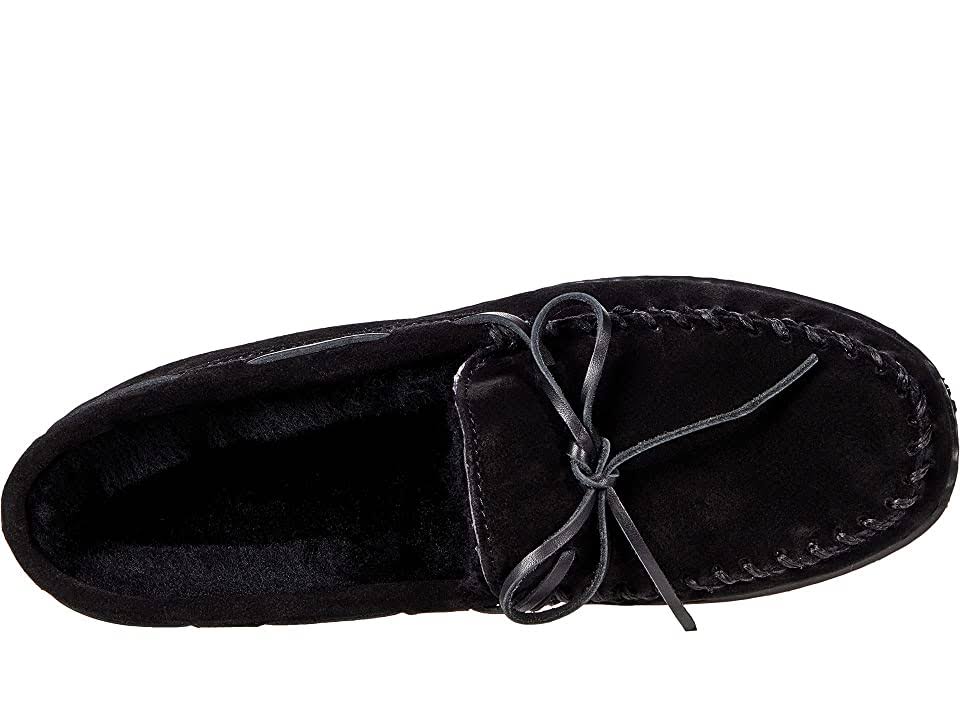 Black Sheepskin Hardsole Moccasin X2768