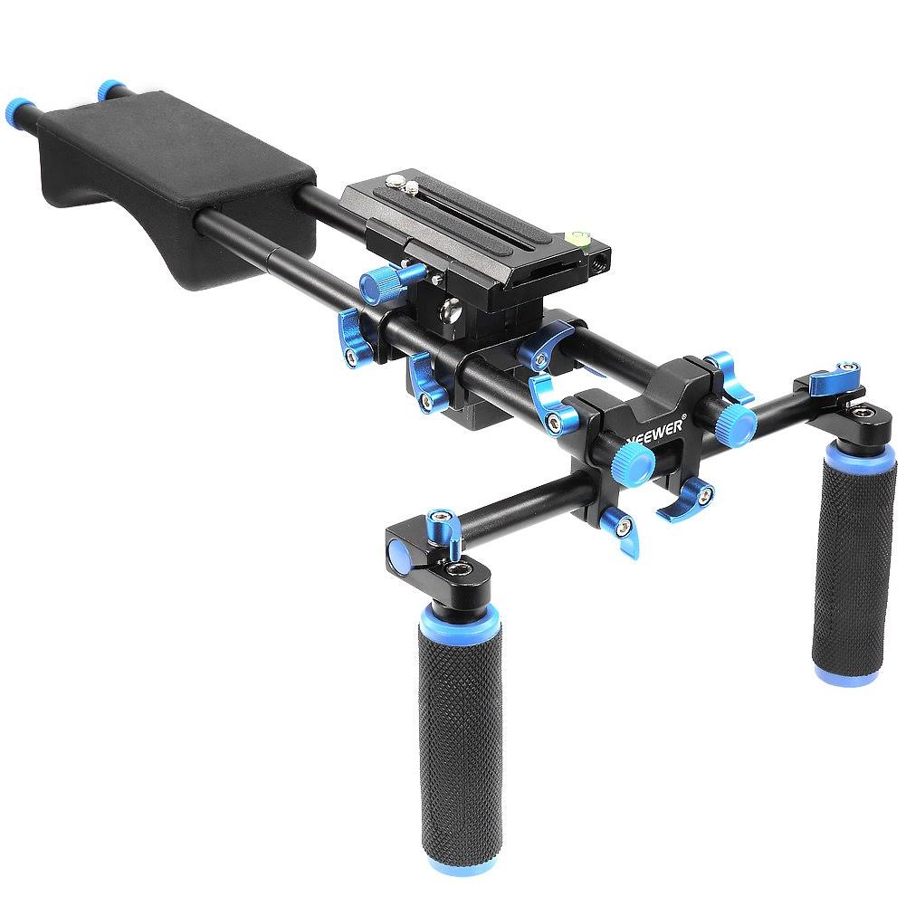 Portable Filmmaker System with Camera Mount Slider and Soft Rubber Shoulder Q71864