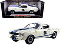 White with Blue Stripes 1/18 Diecast Model Car J819