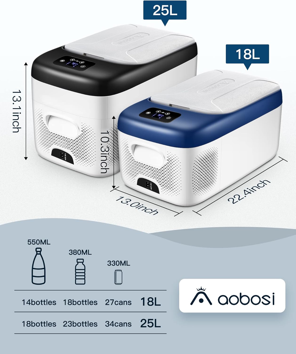 20 Quart Portable Car Refrigerator Freezer with APP Control W99298