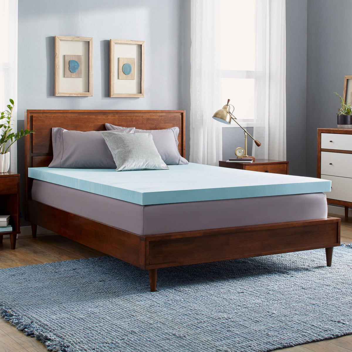 California King Gel Memory Foam Mattress Topper O31932