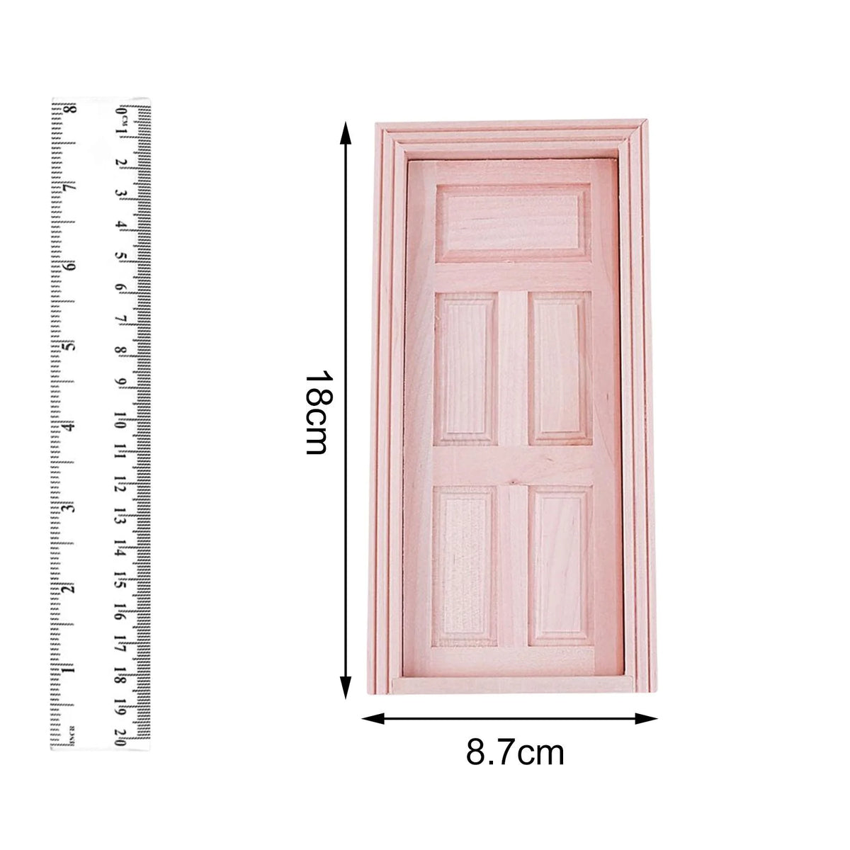 Unpainted Wood Dollhouse Miniature Door K558195