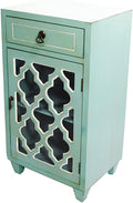 Aqua Distressed Single Drawer Storage Cabinet A1977