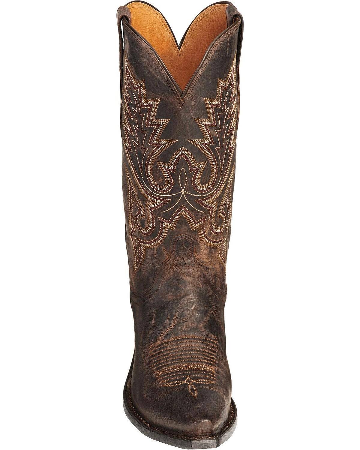 Chocolate Madras Goat Cowboy Boots T771