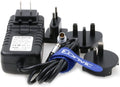 Right Angle 2 Pin to AC Power Adapter Cable with US EU Plugs K9564