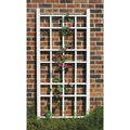 White Heavy Duty PVC Vinyl Outdoor Garden Patio Trellis with Ground Anchors X80844