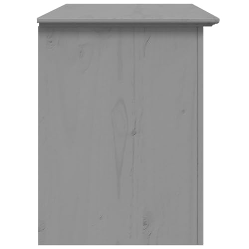 Gray Solid Wood Pine TV Stand with 2 Drawers R806