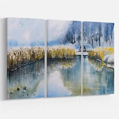 Oil Painting Print Multi-Piece Image on Wrapped Canvas Y7699