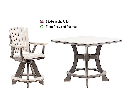 4 Person Poly Adirondack Counter Height Table Set E787