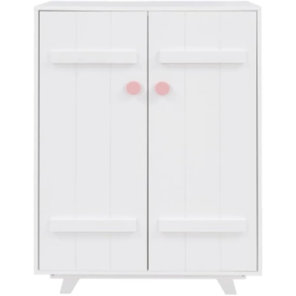 Wooden Wardrobe with Hanging Rods and Doors A7237