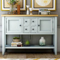 Solid Wood Console Table Lime White Brown B146946